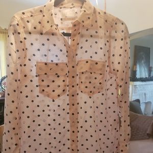 J.Crew polka dot yin/yang shirt
